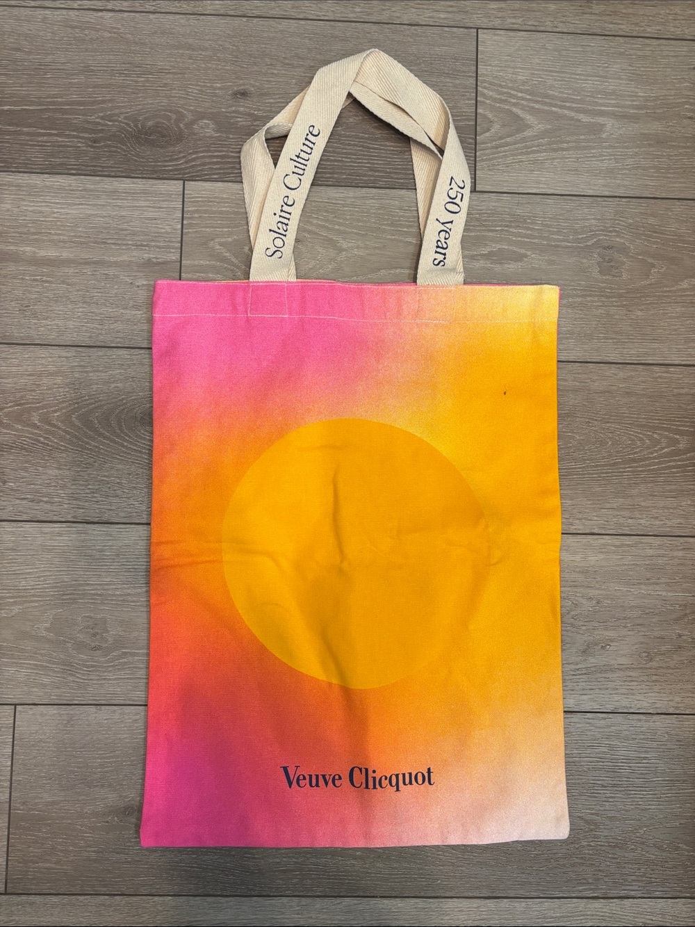 Veuve Clicquot Yellow & Pink Gradient Tote Bag